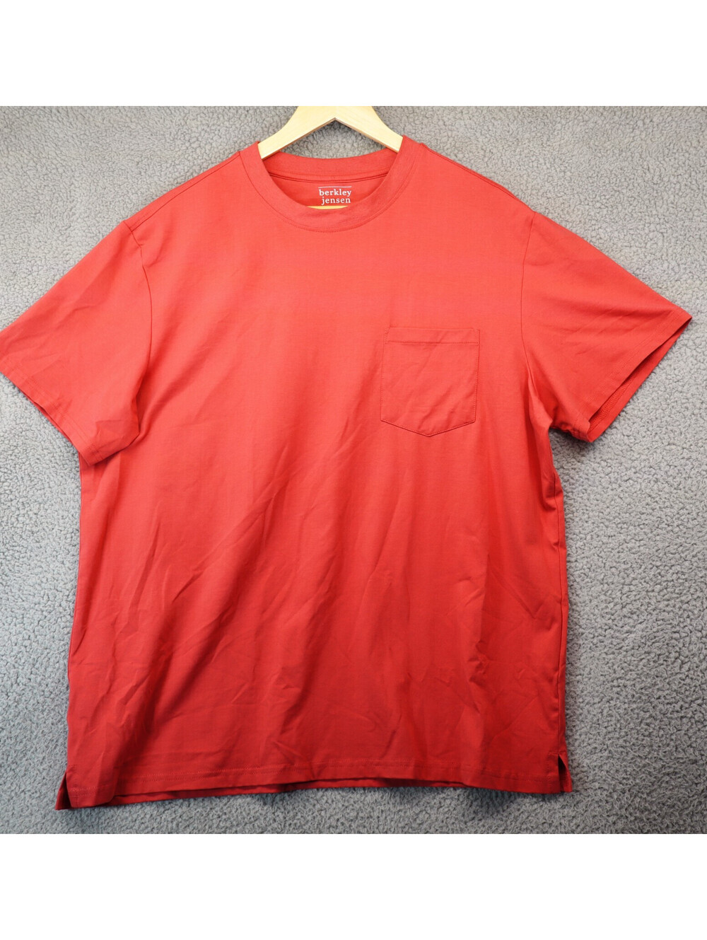 Berkley Jensen Men XXL Knit Crew Pocket Shirt Pima Cotton